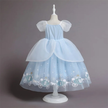 Disfraz vestido cenicienta princesa con corona