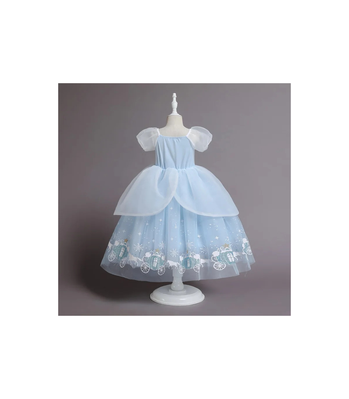 Disfraz vestido cenicienta princesa con corona