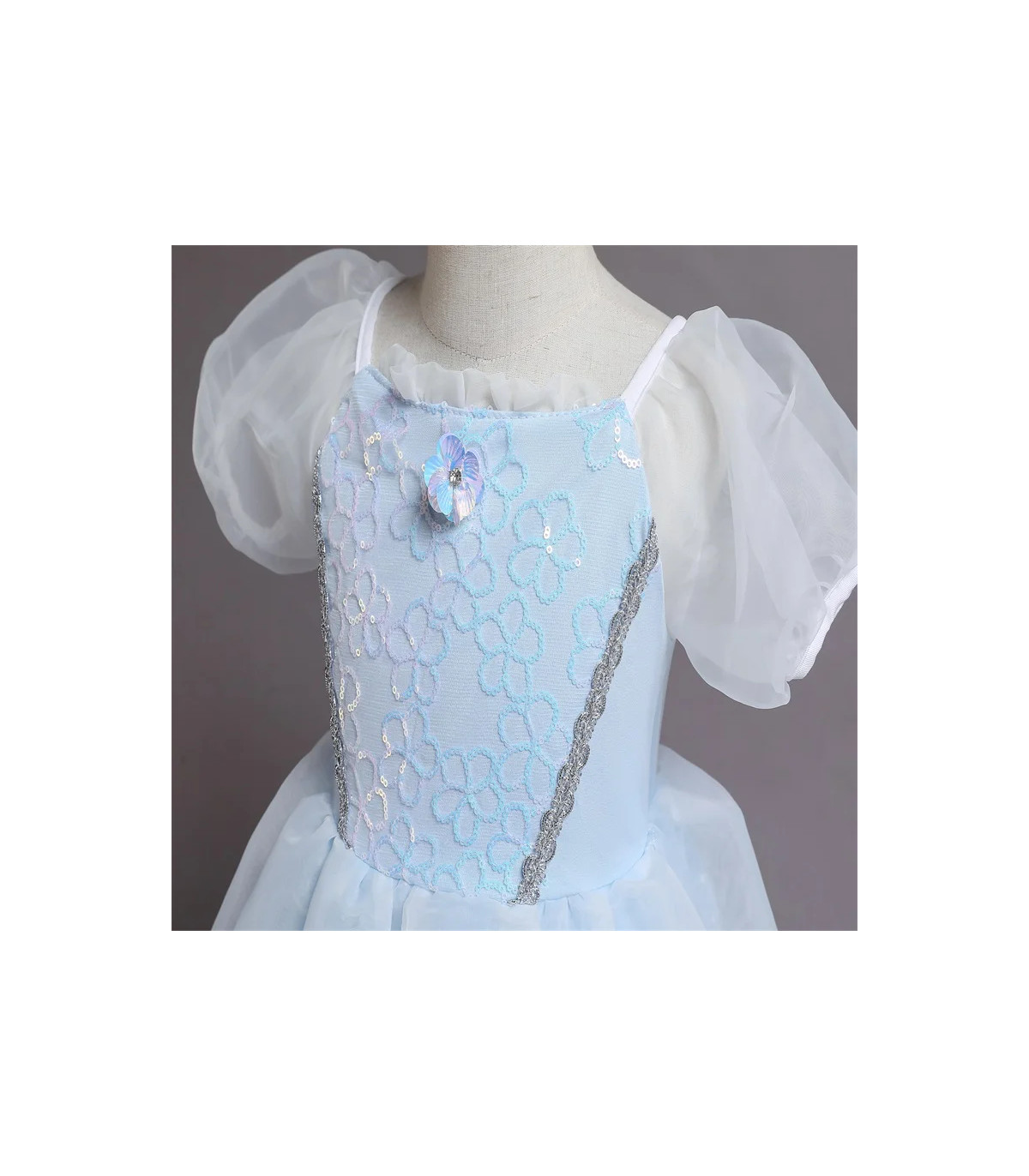 Disfraz vestido cenicienta princesa con corona