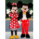 disfraz cabezones de adulto mickey y minnie rojo