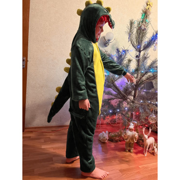 Disfraz tipo pijama de dinosaurio