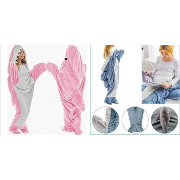 Disfraz tipo pijama tiburón para parejas