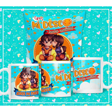 Cojín o taza de San Valentín Dragon Ball