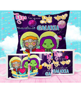 Cojín o taza guardianes de la galaxia