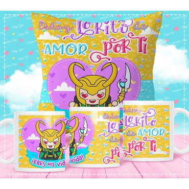 Cojín o taza Loki marvel