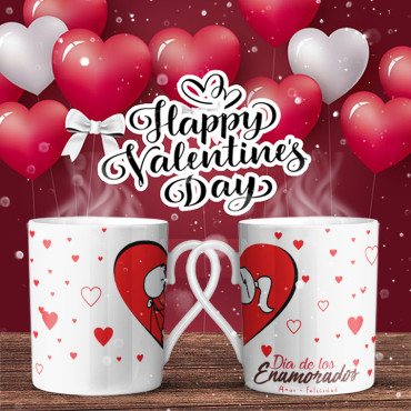 Taza San Valentín corazón día de los enamorados