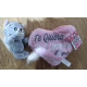 Peluche gatito dentro de corazón san Valentín