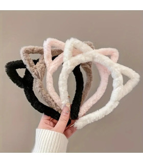 Diademas de Orejas de Gato de Peluche para Niños -