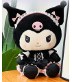 Peluche Kuromi Sanrio con vestido negro y rosa