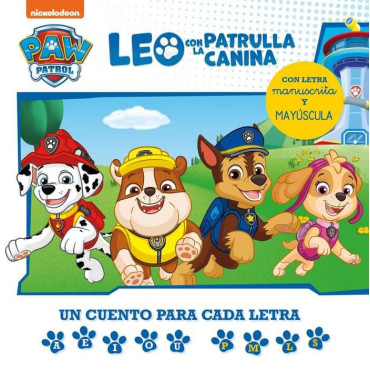 Libro de la Patrulla Canina para Aprender Letras A, E, I