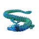 Dragón Articulado Negro Mate 45cm Impresión 3D -