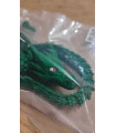 dragón en impresión 3d articulado de 45cm verde con ojos y uñas pintados