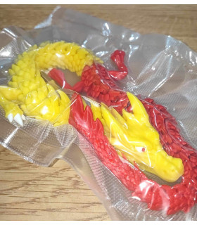 Dragón Articulado 45cm Impresión 3D -rojo y amarillo