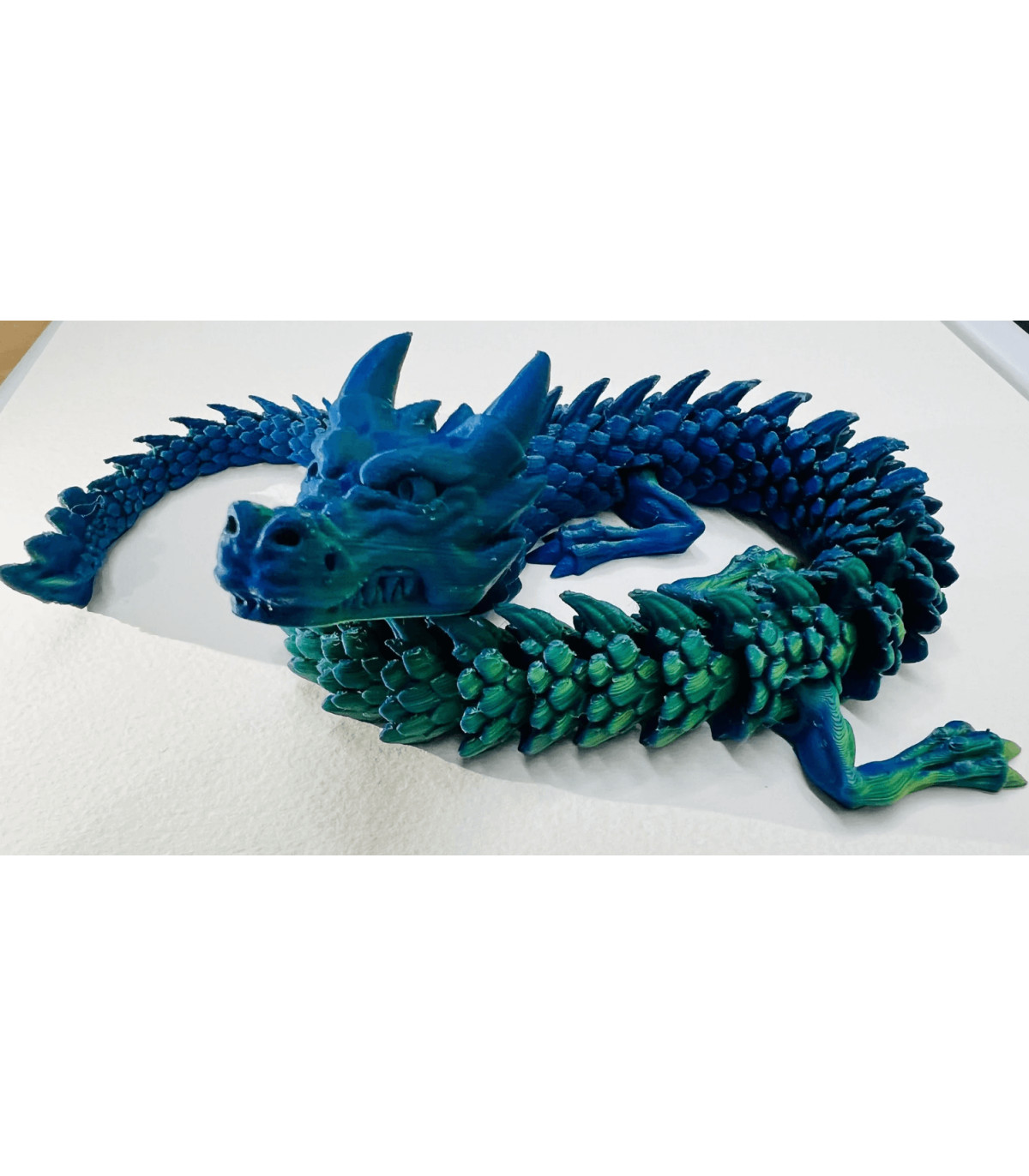 Dragón Articulado  naranja degradados 45cm Impresión 3D -