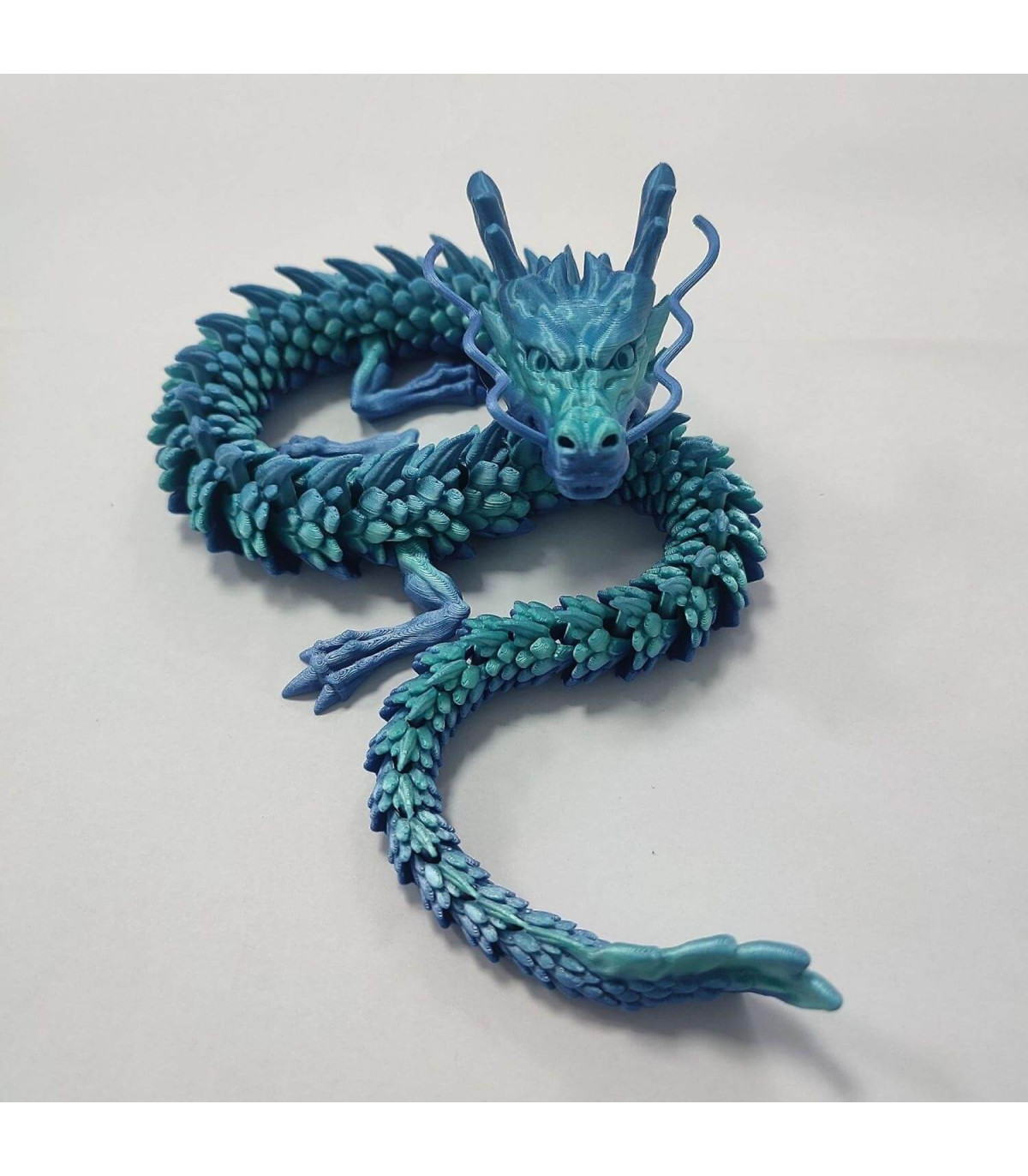 Dragón Articulado  naranja degradados 45cm Impresión 3D -