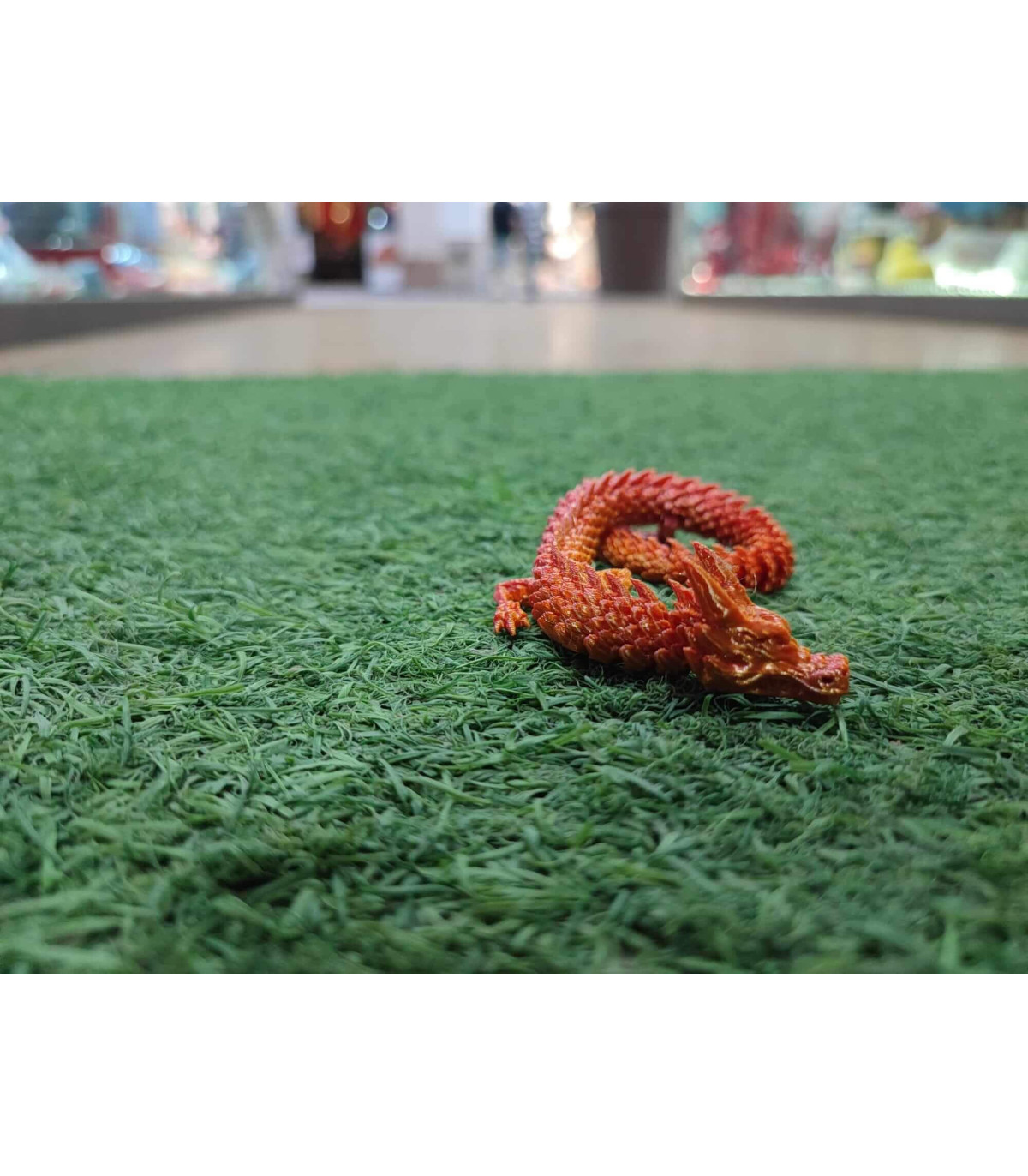 Dragón Articulado  naranja degradados 45cm Impresión 3D -