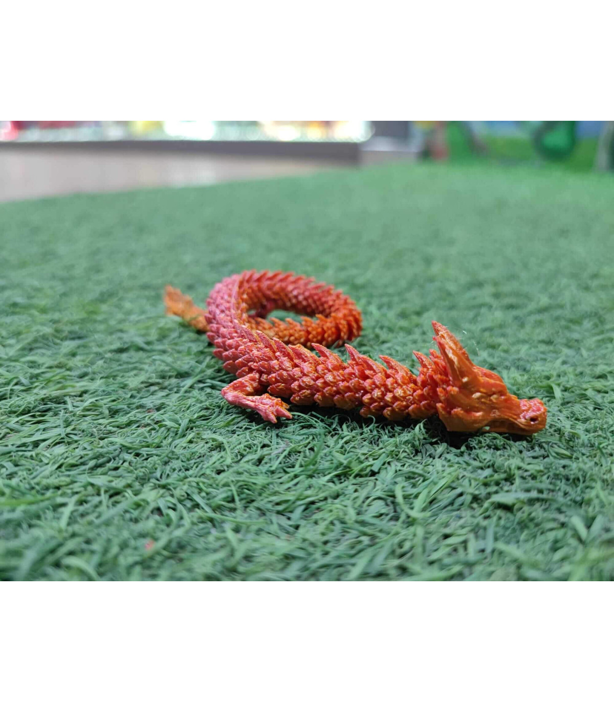 Dragón Articulado  naranja degradados 45cm Impresión 3D -