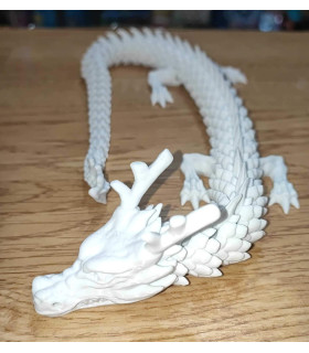 Dragón Articulado blanco 15cmImpresión 3D -
