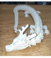 dragón en impresión 3d articulado de 15cmblanco