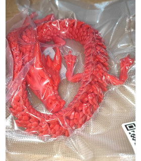Dragón Articulado rojo  15cm Impresión 3D -
