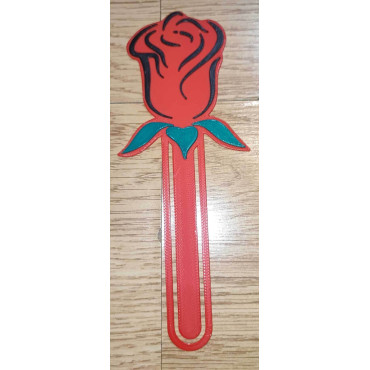 Punto de libro rosa en forma de flor: Elegancia para tu lectura