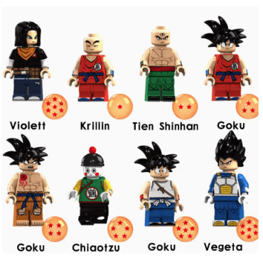 LOTE DE 8 FIGURAS BLOQUES COMPATIBLES DRAGON BALL
