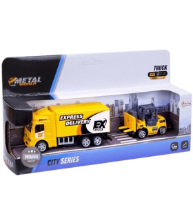 Camión Metal con Carro/Carretilla Elevadora - ¡Dos vehículos