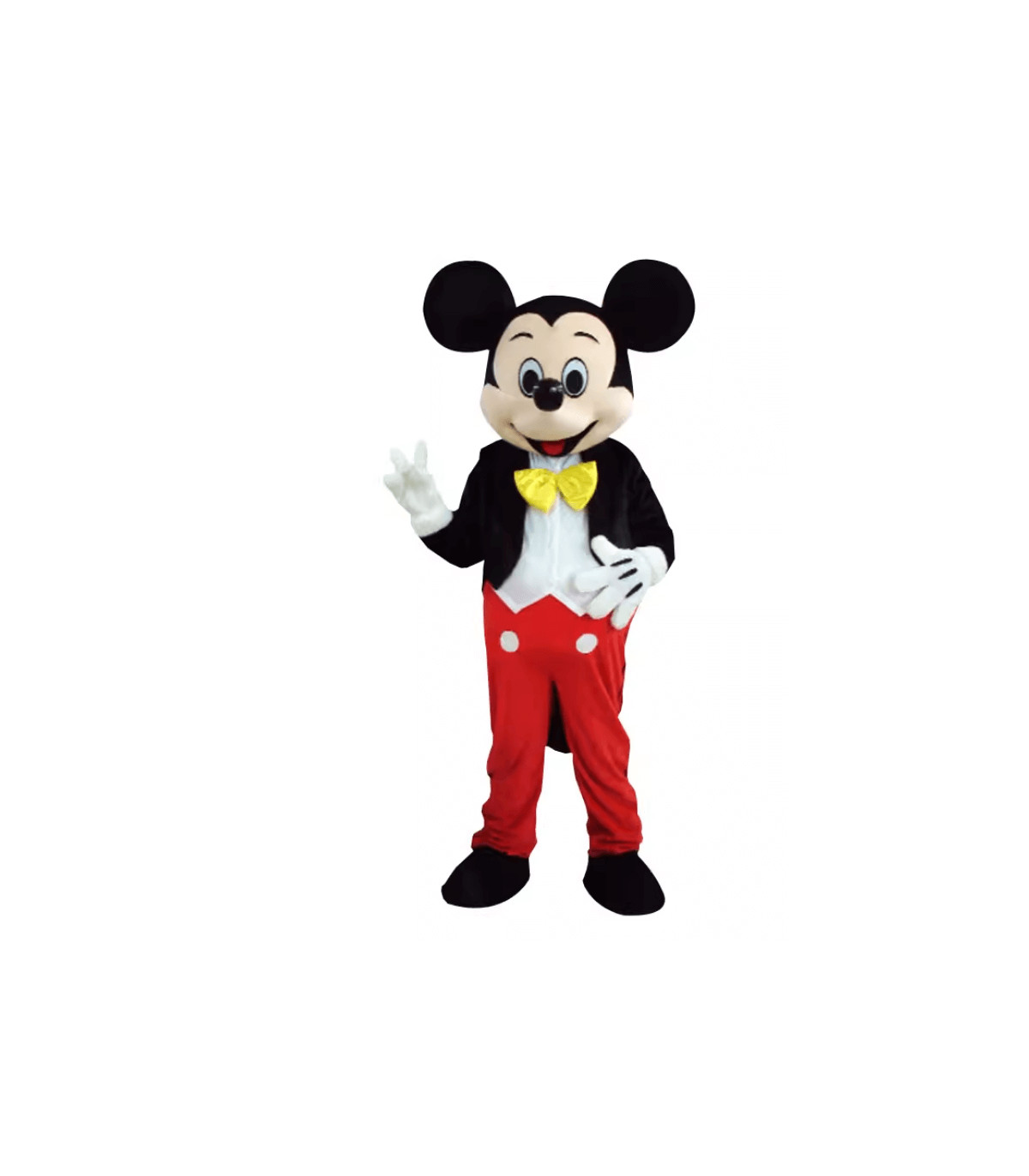 disfraz cabezones de adulto mickey y minnie rojo