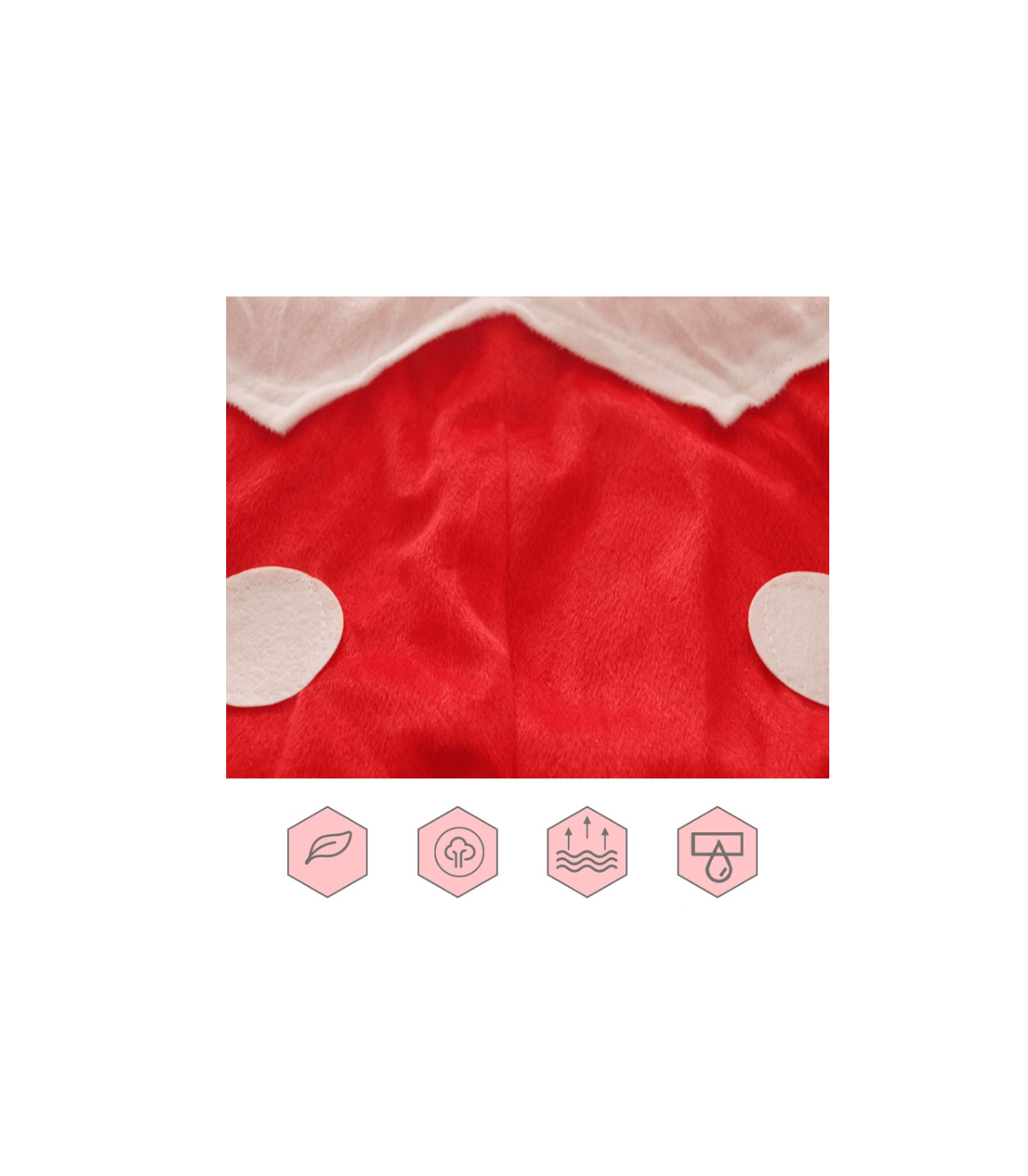 disfraz cabezones de adulto mickey y minnie rojo