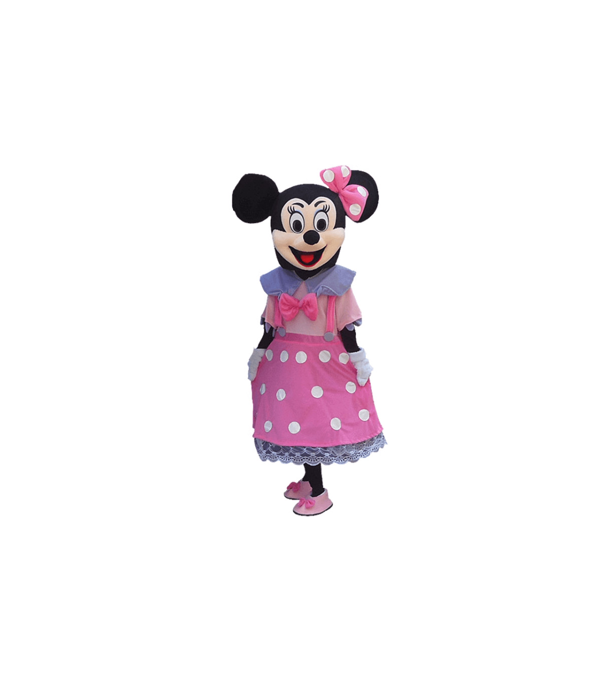 disfraz cabezones de adulto mickey y minnie rojo