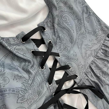 Vestido medieval de dos piezas para niña en color gris | Albithinia