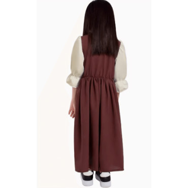 Disfraz Medieval Marrón con Gomas para Niña | Albithinia