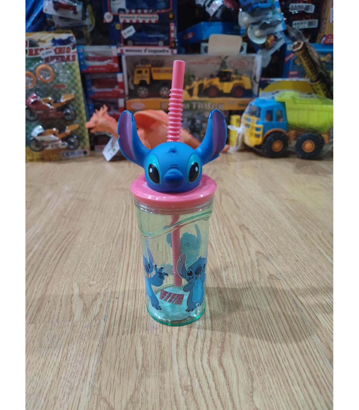 Vaso de Plástico con Pajita de Lilo y Stitch | Ideal para Fans