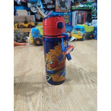Botella Cantimplora con Pajita y Cuerda de Spiderman | Albithinia