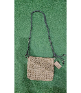Bolso de Papel Reciclado Marrón con Asa de Abalorios |  Sostenibilidad