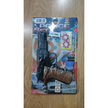 Pistola de Policía con Discos de Petardos para Sonido Realista