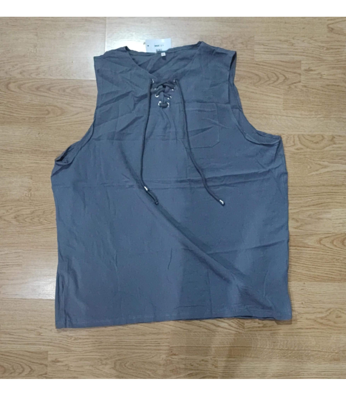 Camiseta Medieval sin Mangas con Cordón - Estilo Único y Confort