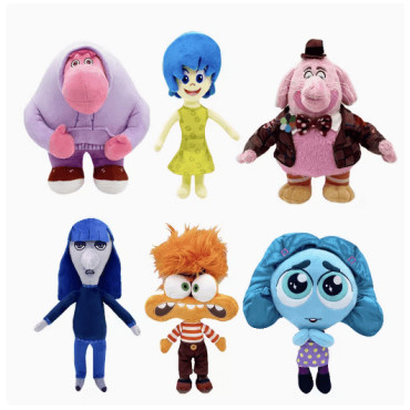 Peluches de Inside Out 2 - ¡Colecciona Alegría, Ansiedad, Aburrimiento, Vergüenza, Envidia y Bing Bong!