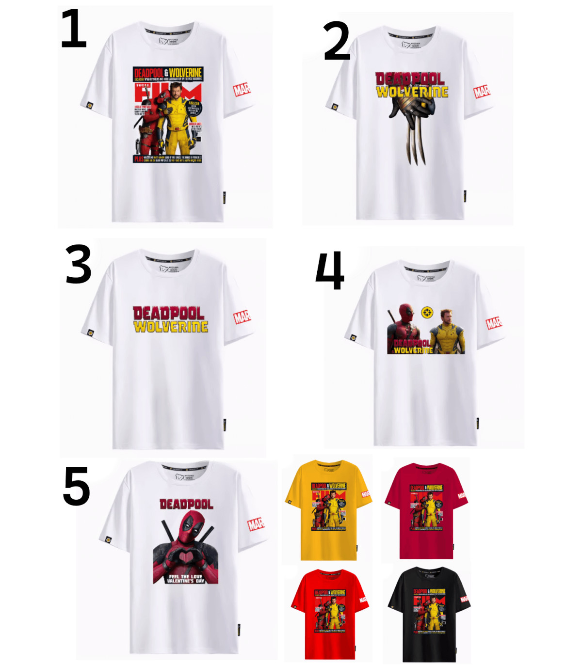 Compra Camisetas de Manga Corta Deadpool y Wolverine | Albithinia