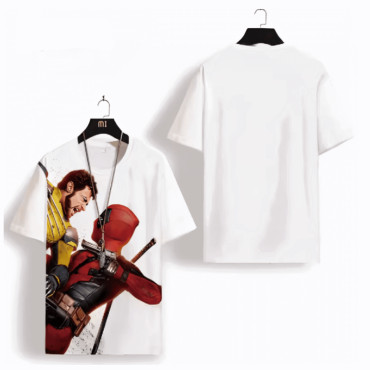 Camisetas de Manga Corta con Diseños 3D de Deadpool y Wolverine