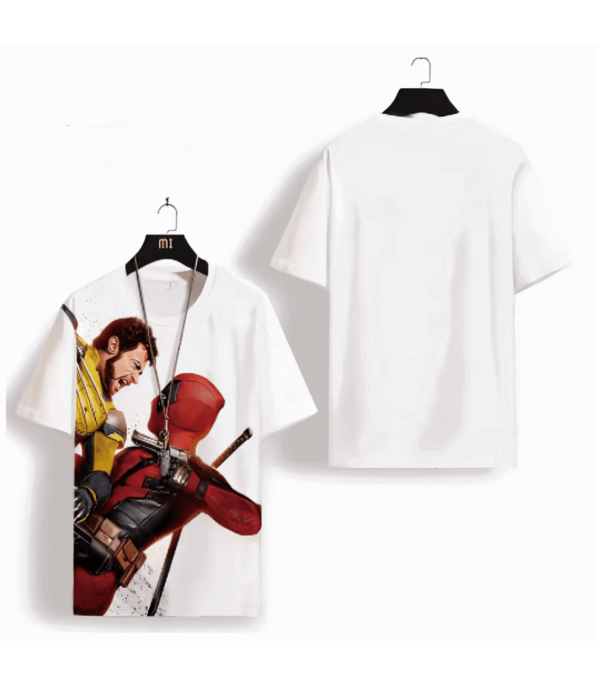 Camisetas de Manga Corta con Diseños 3D de Deadpool y Wolverine