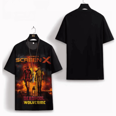 Camisetas de Manga Corta con Diseños 3D de Deadpool y Wolverine