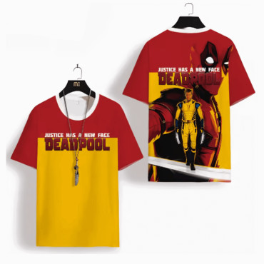Camisetas de Manga Corta con Diseños 3D de Deadpool y Wolverine