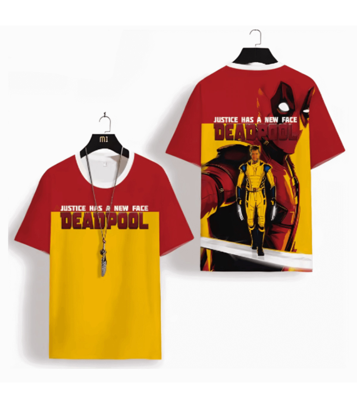 Camisetas de Manga Corta con Diseños 3D de Deadpool y Wolverine
