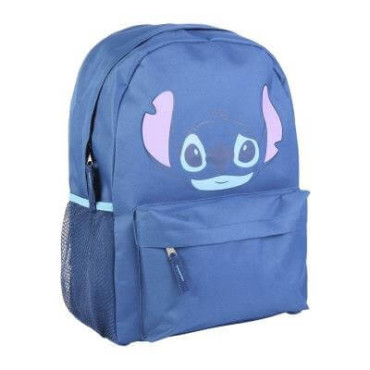 Mochila Escolar Disney Stitch Azul con Bolsillo Frontal - Ligera y Resistente | Albithinia