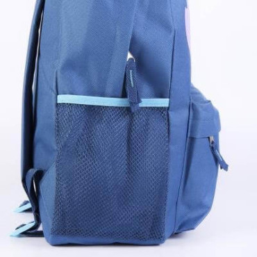Mochila Escolar Disney Stitch Azul con Bolsillo Frontal - Ligera y Resistente | Albithinia