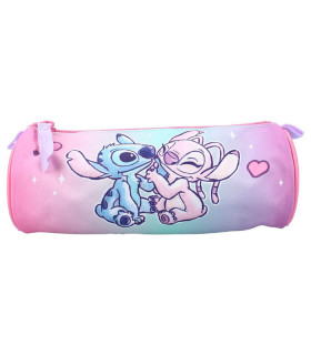 Portatodo Redondo Stitch y Angel | Estuche Escolar | Albithinia.com