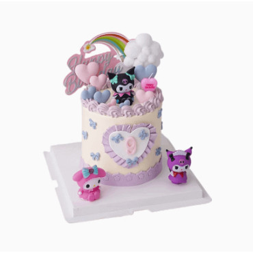 Adornos de decoración de pasteles Kuromi, Hello Kitty, Cinnamoroll y pochacco