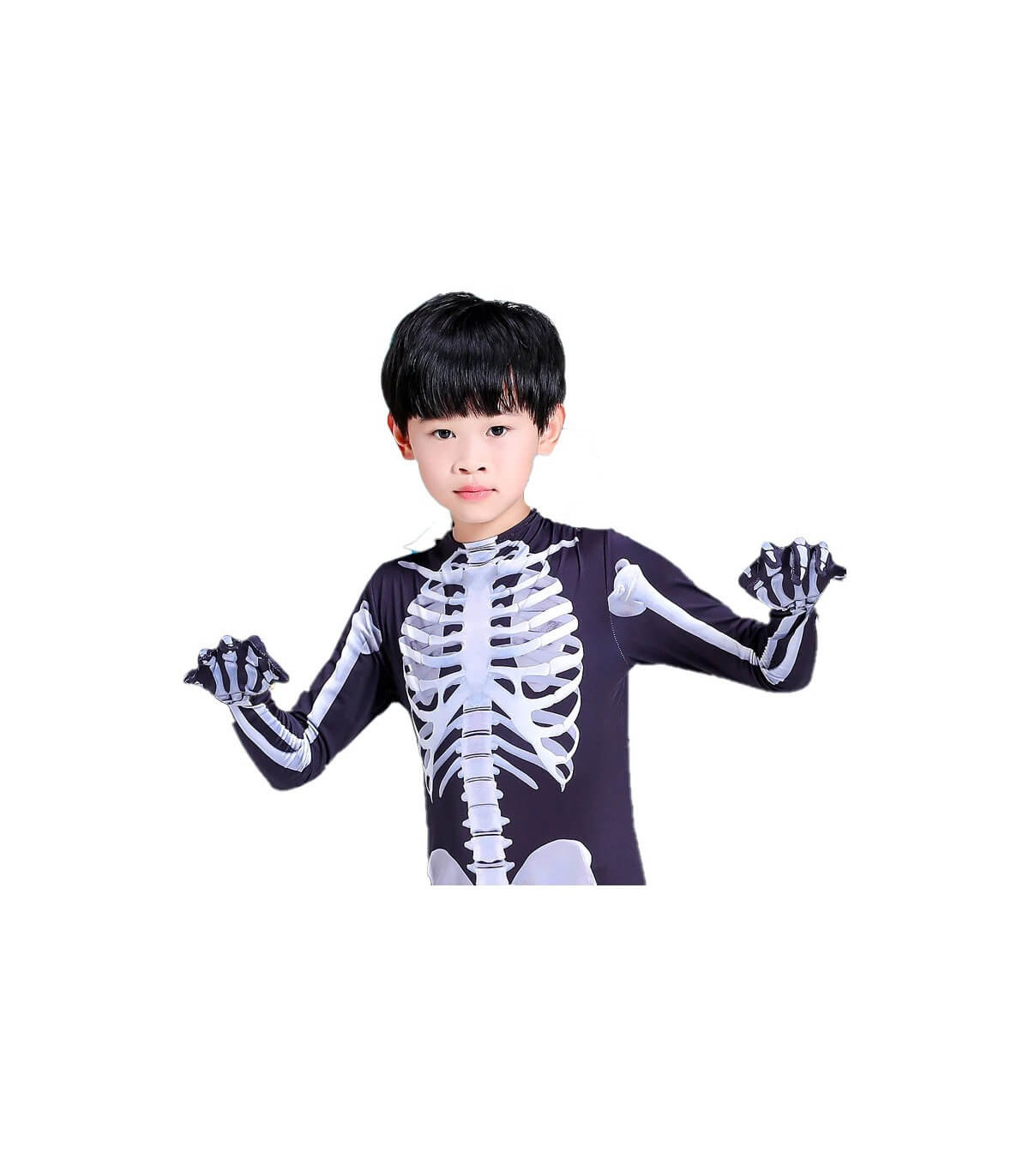 Disfraz de esqueleto para Halloween, apto para niños y adultos, con diseño cómodo y transpirable