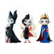 figuras de villanas Disney Maléfica, Cruela de Vil y la Reina Malvada